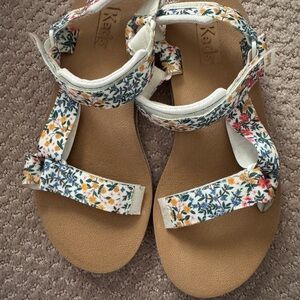 Keds Kids Floral Strap Sandals - Cream and Multicolor